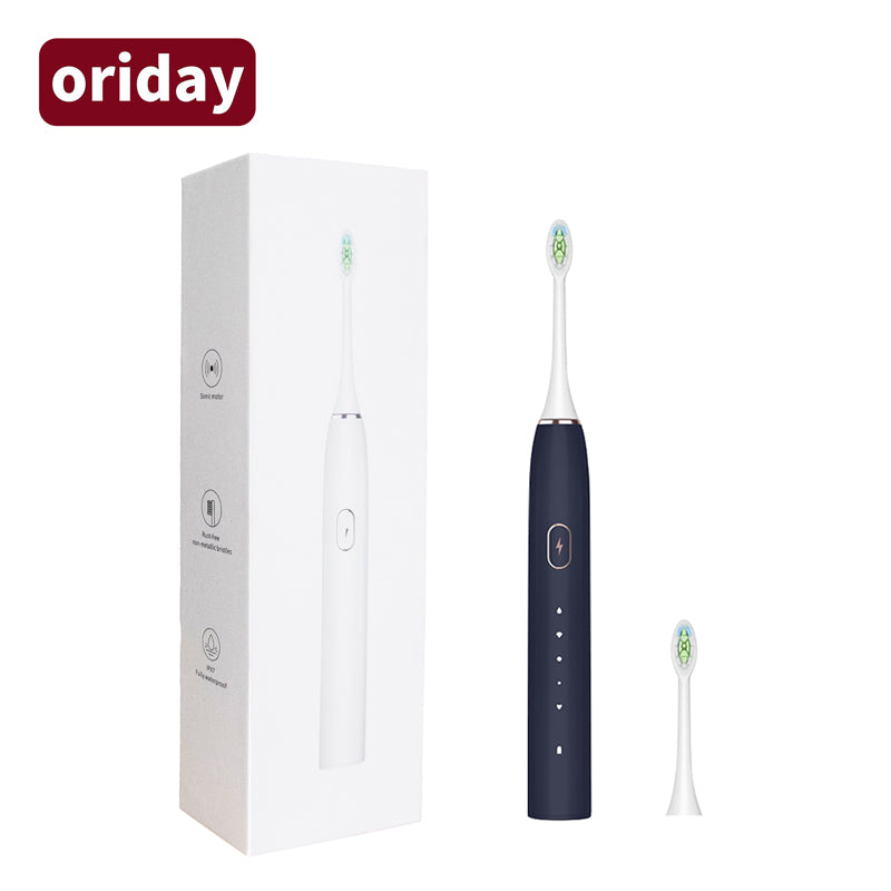 oriday New Electric Toothbrush, Wireless Charging, Adult Couple Gift Set, Men and Women Specific, Portable, Independent High-End Waterproof Soft Brush Head with 1 Replacement Head, for Home Use, Dormitory, Eastern Quality Product
