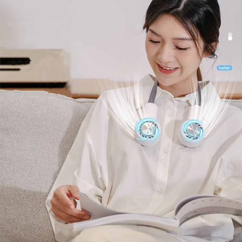 Oriday 掛脖無葉風扇｜USB充電便攜冷風機・靜音設計適合學生上課/運動/辦公室/宿舍使用