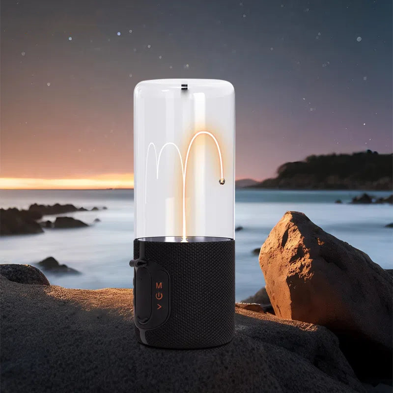 Oriday磁気浮遊Bluetoothスピーカー付き雰囲気ランプ – 音楽テーブルランプ、屋外スピーカー、デスクトップ装飾、誕生日プレゼント、高品質な東洋製品