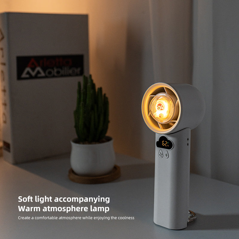 Oriday ultra-high-speed powerful handheld mini fan with wireless charging, portable for outdoor use, on-the-go cooling, suitable for home, office, desktop, and student dormitories. By Dongfang Liangpin.
