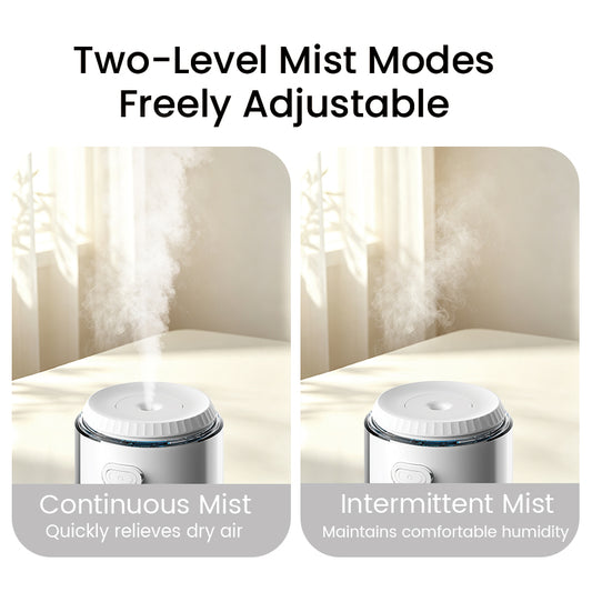 oriday迷你充電加濕器｜270mL水箱・七彩氛圍燈・雙模式細霧｜睡房辦公室桌面適用WT-D28