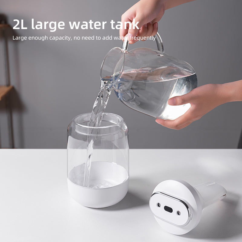 Oriday ダブルミスト加湿器｜2L大容量 USBポータブル＋雰囲気ライト