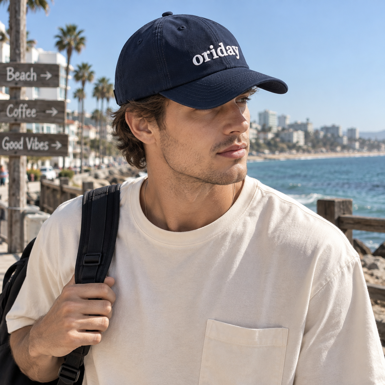 ORIDAY 3D Letter Embroidered Baseball Cap | Casual Everyday & Streetwear Style | Available in 5 Colors | Gray Washed Distressed Design