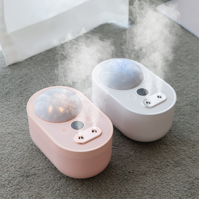 oriday smart romantic double spray projection humidifier night light ocean starry sky light gift creative desktop