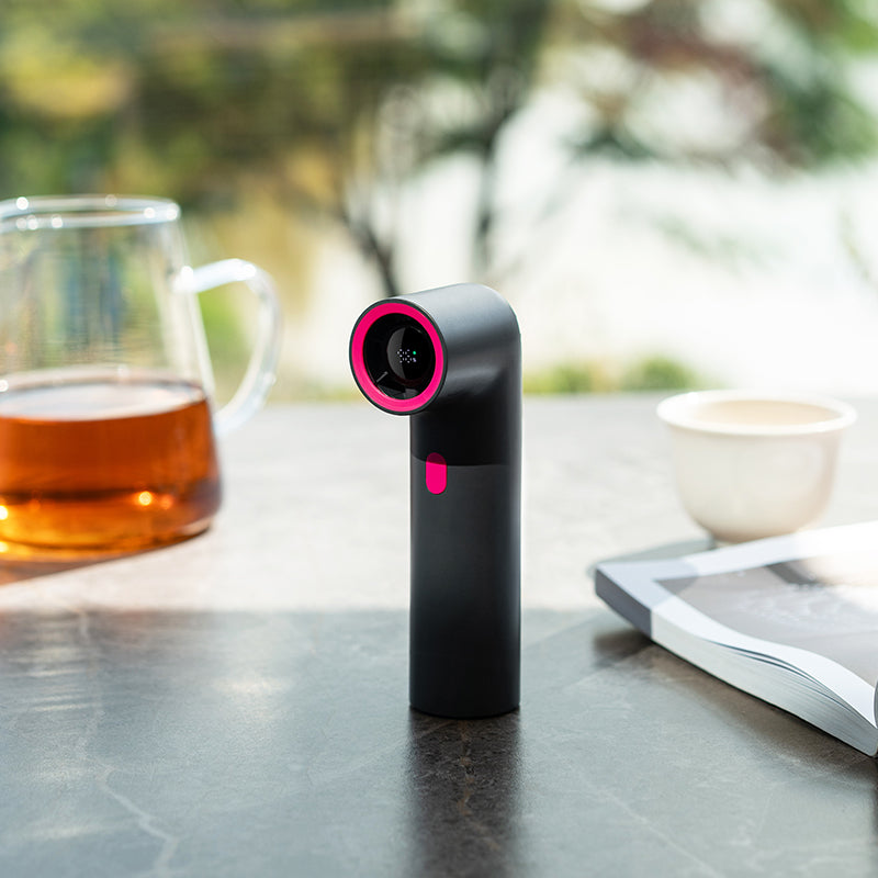 Oriday Portable Curved Tube Fan 15000 RPM Speed Display 3000mAh Large Battery One-Button Speed Adjustment Compact and Portable