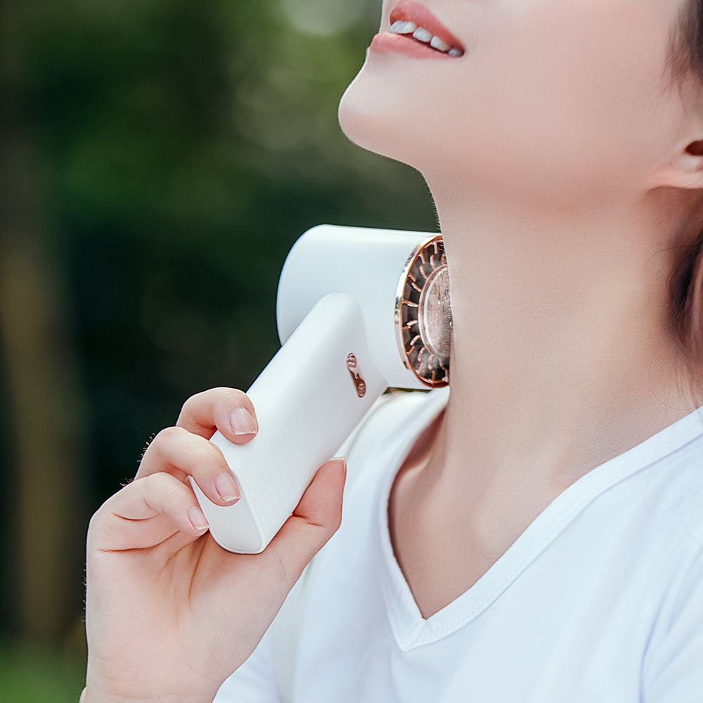 Oriday ミニハンディファン｜冷却パックで涼しく・強力静音設計・携帯充電式・かわいい卓上ファン