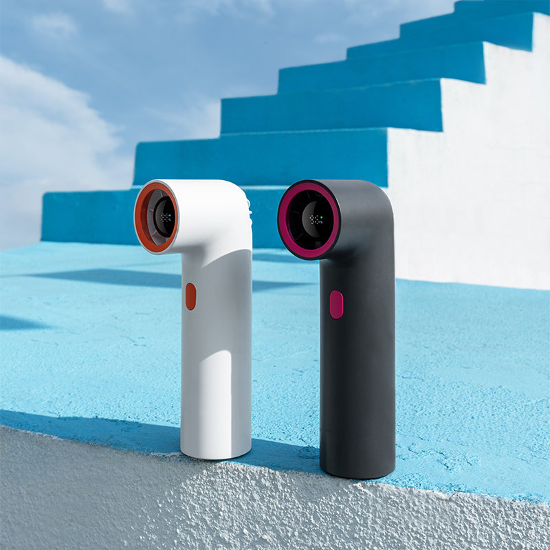 Oriday Portable Curved Tube Fan 15000 RPM Speed Display 3000mAh Large Battery One-Button Speed Adjustment Compact and Portable