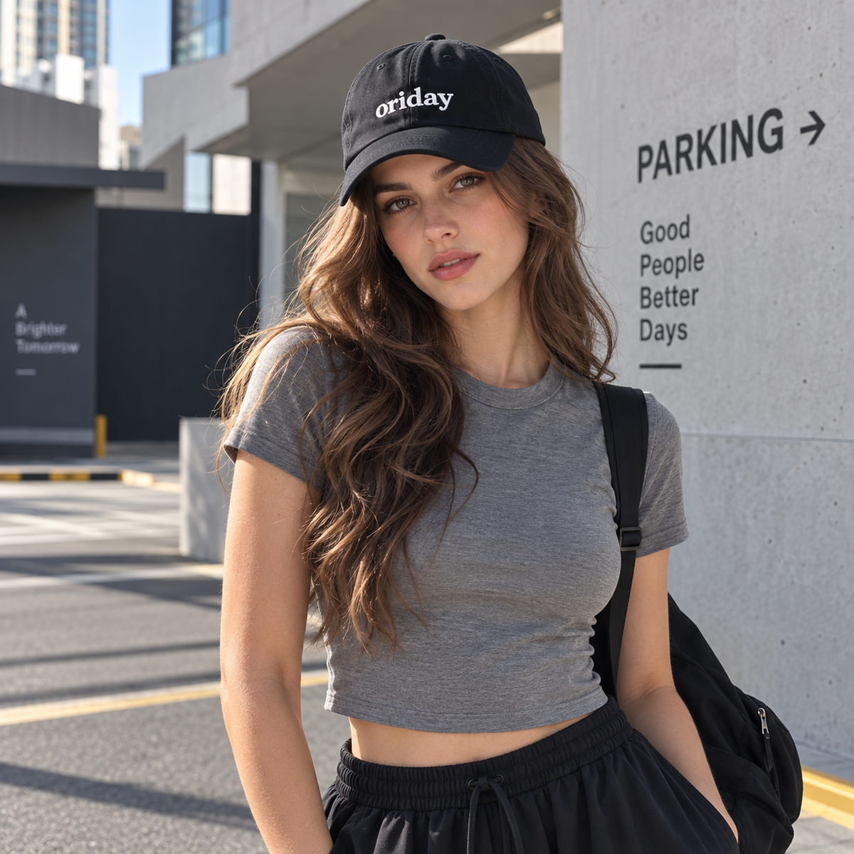 ORIDAY 3D Letter Embroidered Baseball Cap | Casual Everyday & Streetwear Style | Available in 5 Colors | Gray Washed Distressed Design