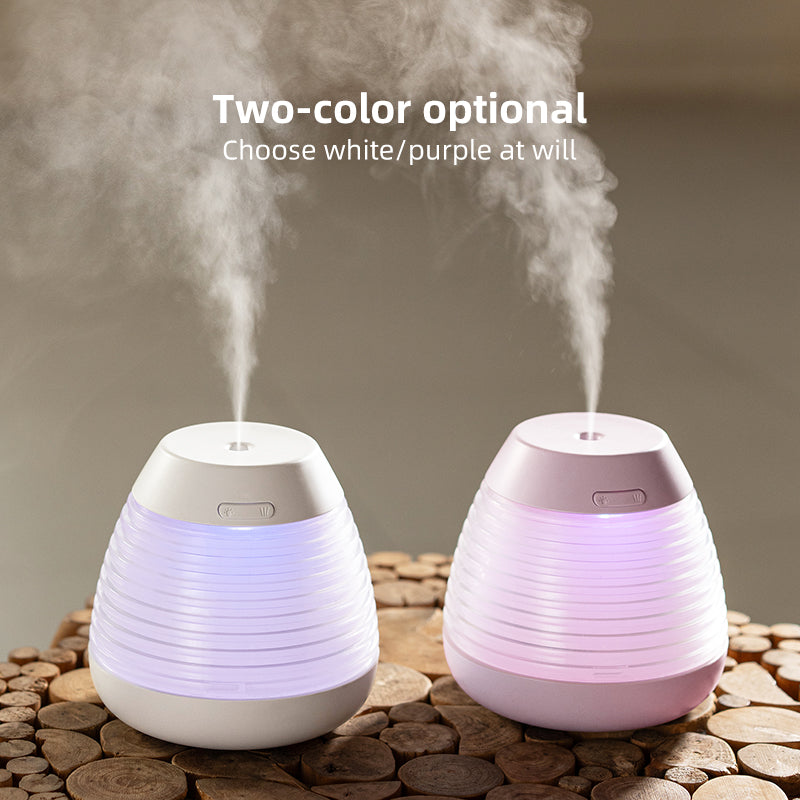 Oriday【加濕器推薦2025】松果創意香薰機｜USB靜音加濕・七彩燈光・缺水自動斷電｜辦公室家居皆適用