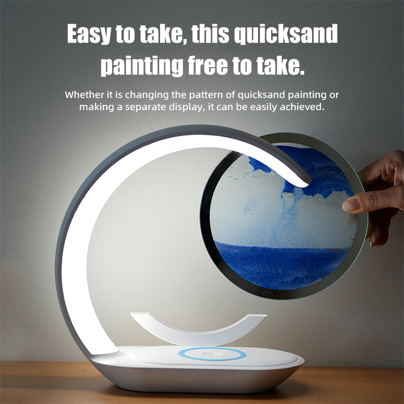 Oriday Creative Stress Relief Sand Art Night Light – Hourglass Decoration for Office, Living Room, or Bedroom, Light Luxury Home Decor by Oriental Premium
