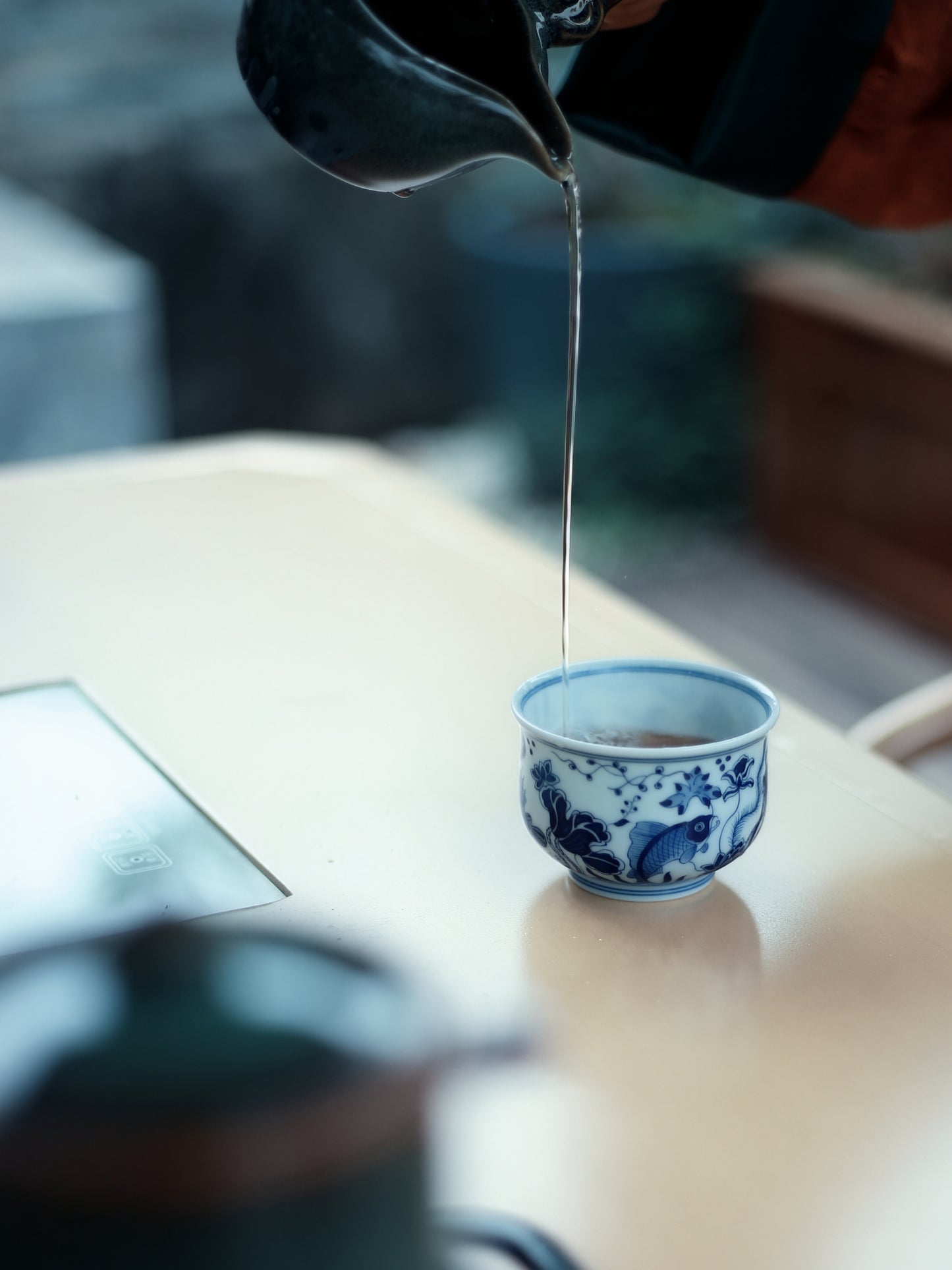 Oriday 青花陶瓷功夫茶杯｜復古釉下彩主人杯｜中式品茗杯推薦