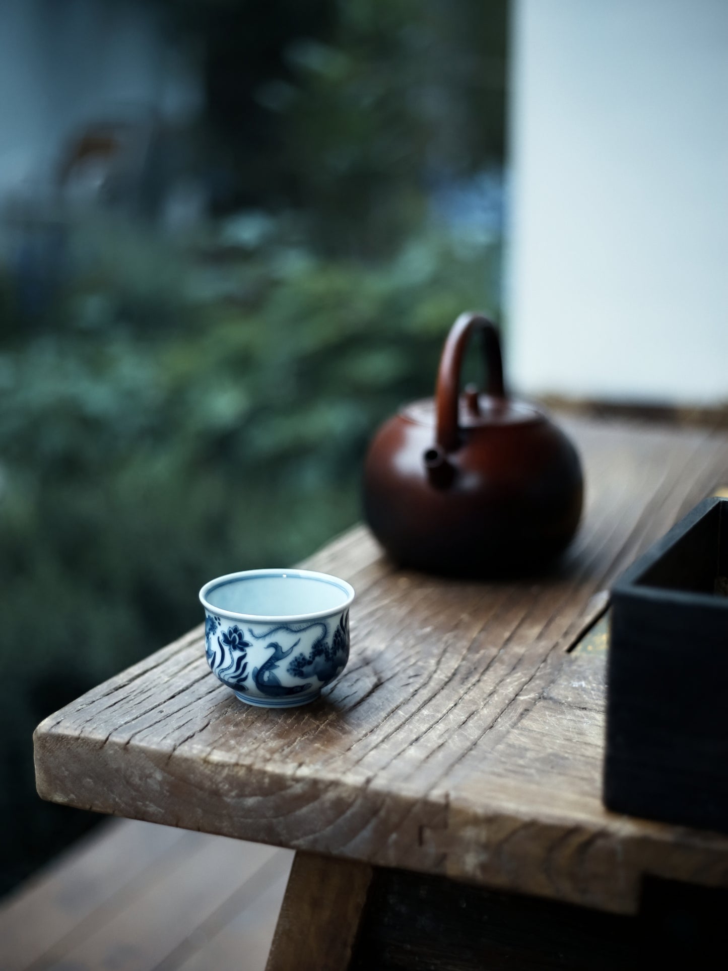 Oriday 青花陶瓷功夫茶杯｜復古釉下彩主人杯｜中式品茗杯推薦