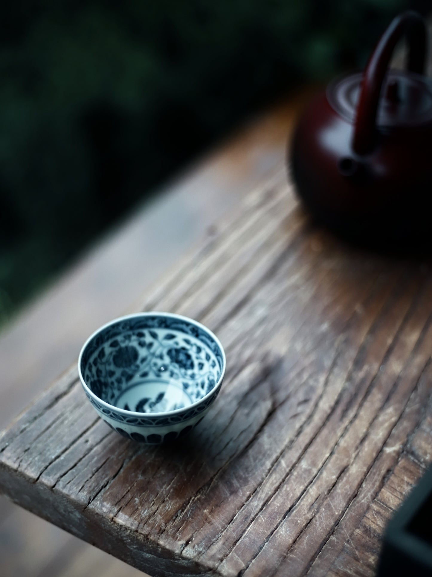 Oriday 手描き鶏心型茶杯   明・永楽時代風の菊花模様の主人杯   高級中華陶器の単杯