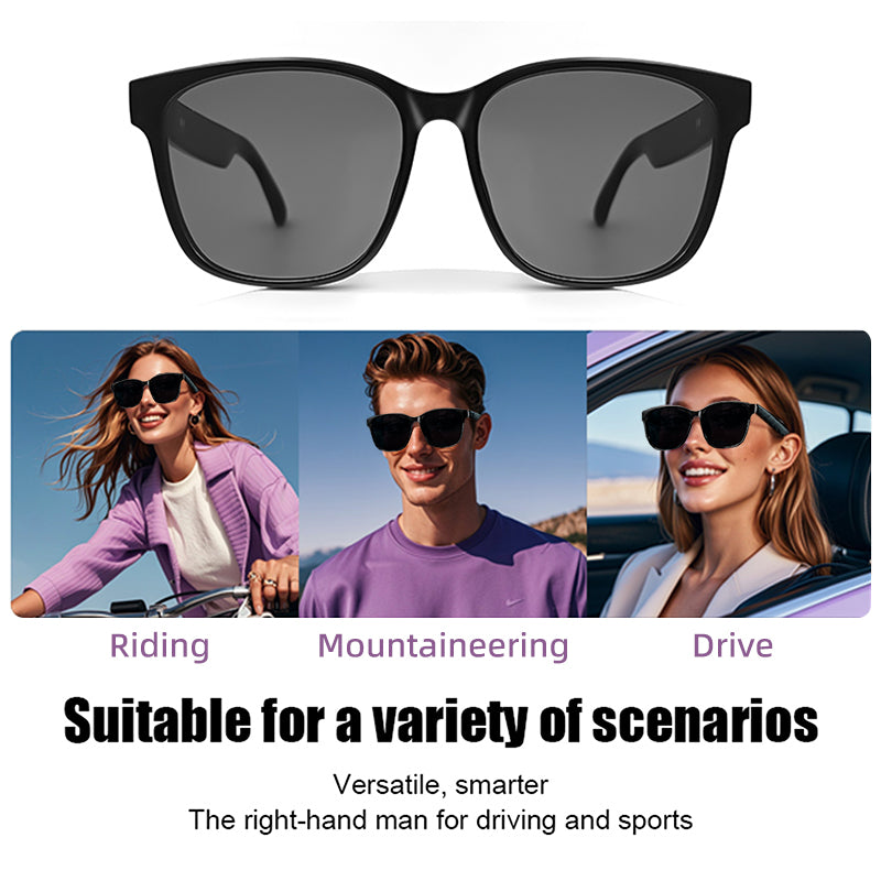 "Oriday Smart Bluetooth Glasses with Polarized Lenses, Wireless Headphones, Hands-Free Calling for Driving, High-Tech, Compatible with Apple and Android, Unisex, for Mobile Phones, Gaming, Meetings, Fishing, Traveling, and Driving."
