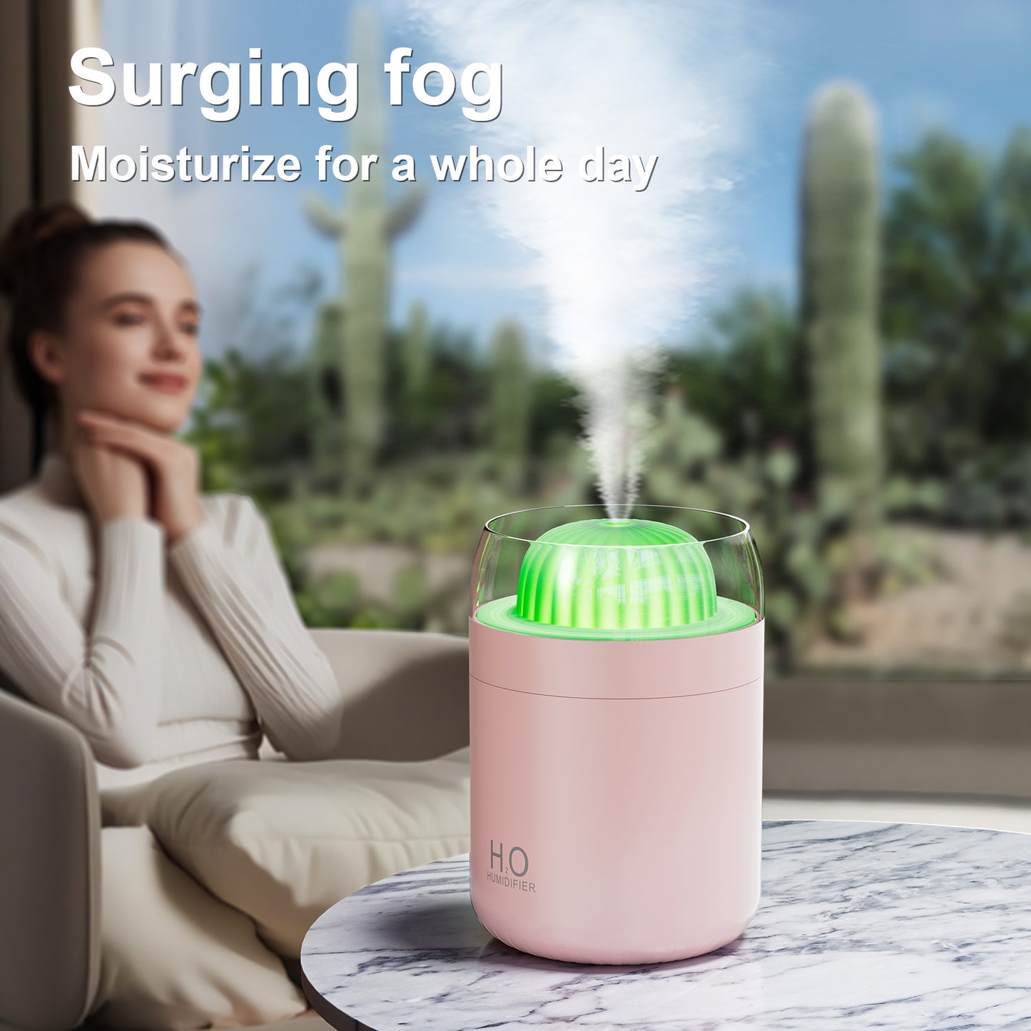 Oriday仙人掌加溼器USB家用靜音大噴霧空調臥室辦公室補水香薰東方良品