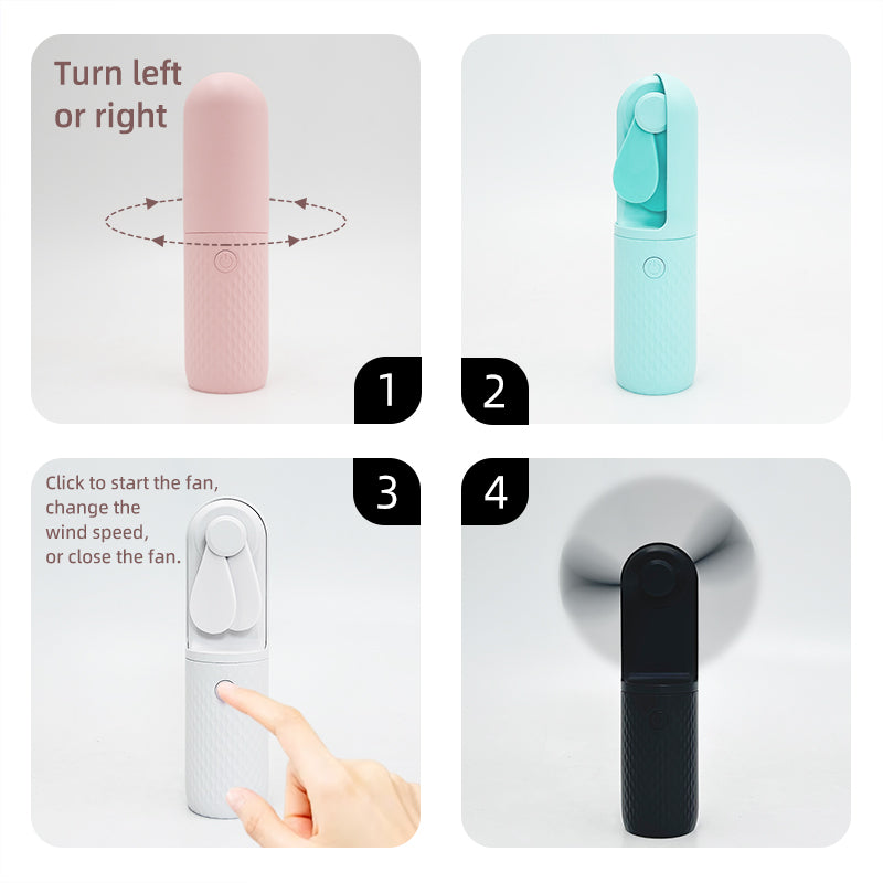 oriday Handheld mini fan portable pocket fan for students small rechargeable ultra-quiet USB foldable with ultra-long battery life for indoor and outdoor use, office, dormitory, Eastern Good Products