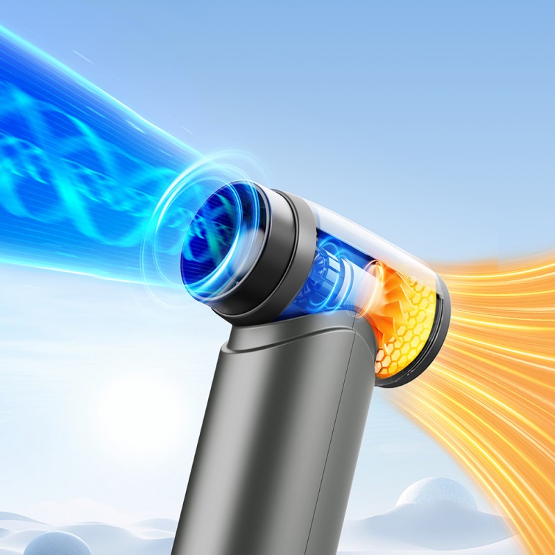 2025 new high-speed turbo power fan with USB charging, portable mini hair dryer, air pump, vacuum cleaner, and fire booster – perfect for home use, outdoor camping, and on-the-go. By Oriental Prime.

