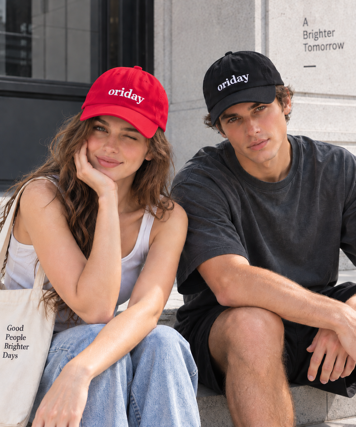 ORIDAY 3D Letter Embroidered Baseball Cap | Casual Everyday & Streetwear Style | Available in 5 Colors | Gray Washed Distressed Design
