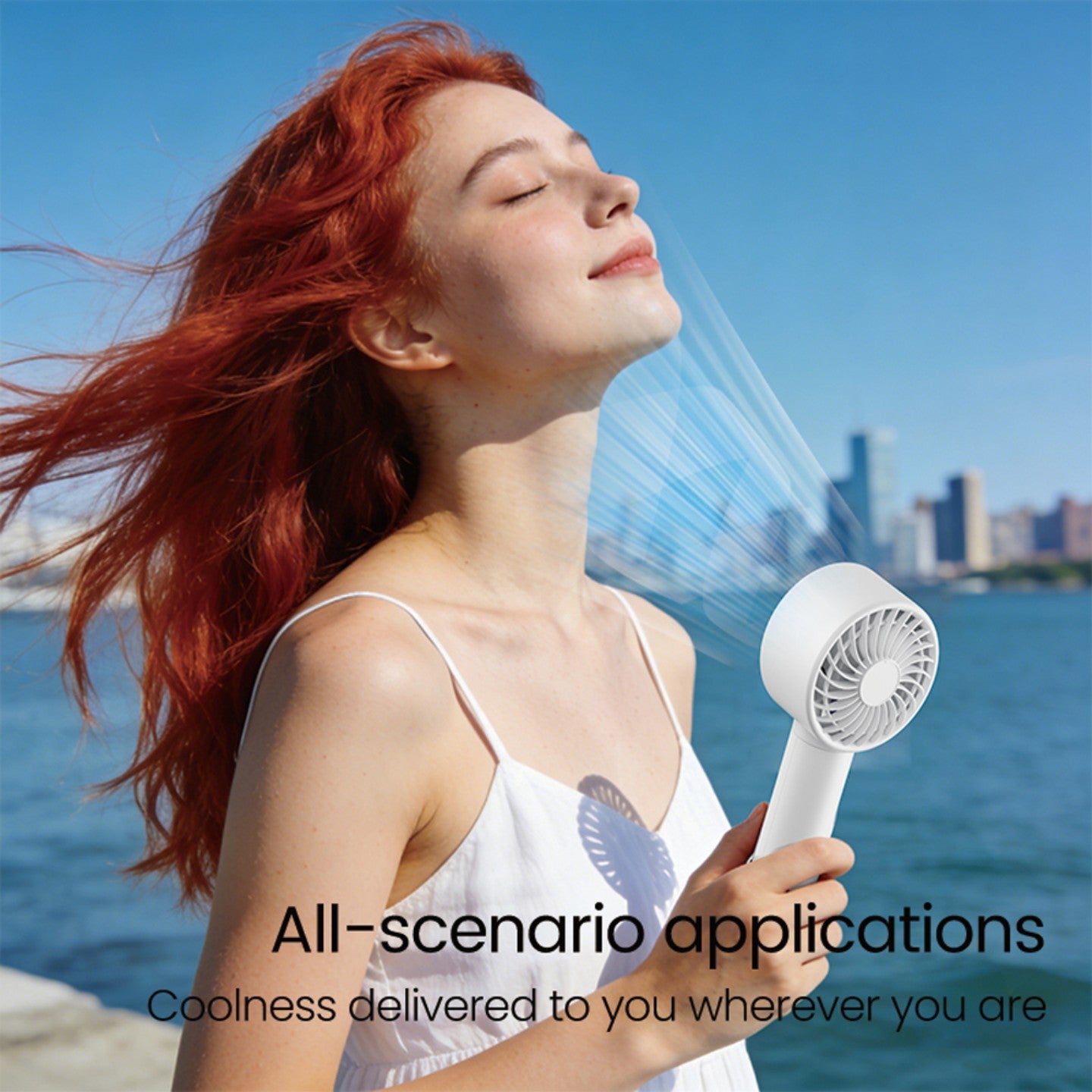 oriday迷你手提風扇｜88°廣角擺頭+渦輪大風量｜100段無級風速｜4500mAh快充電池｜輕量手持/桌面兩用｜靜音安全
