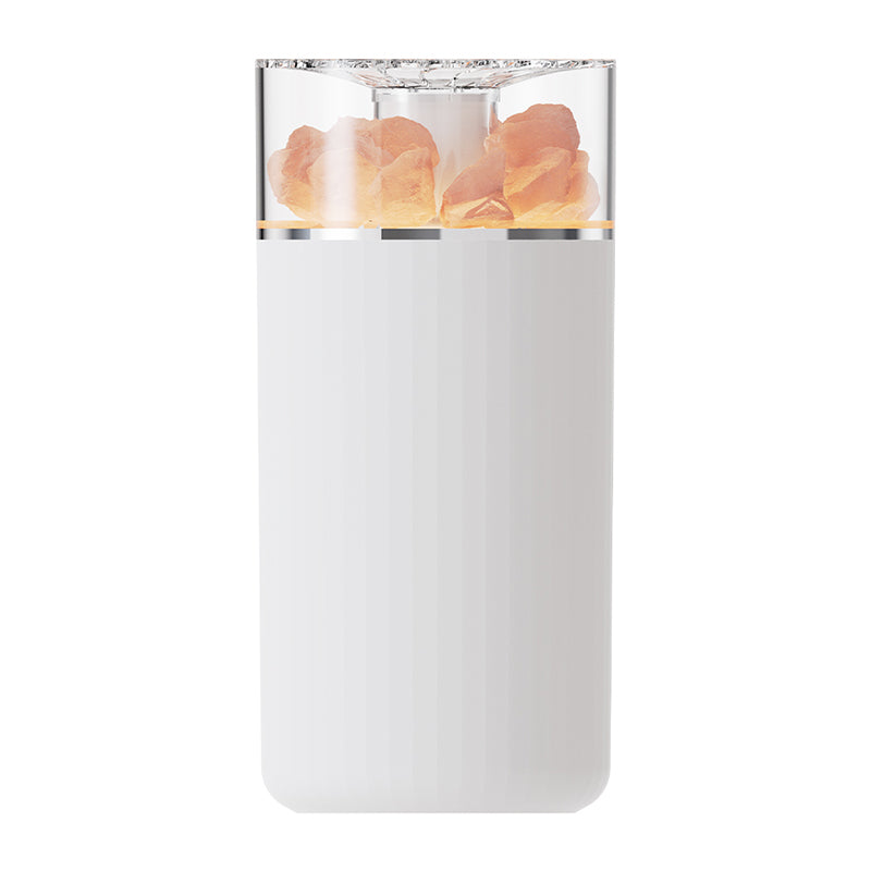 oriday三合一加濕+香薰+氛圍燈】400mL大水箱 | 喜馬拉雅天然水晶鹽石助眠釋負離子 | 無線1200mAh輕巧靜音 | 45mL/h持續/間歇噴霧 | 粉白色家居禮物首選