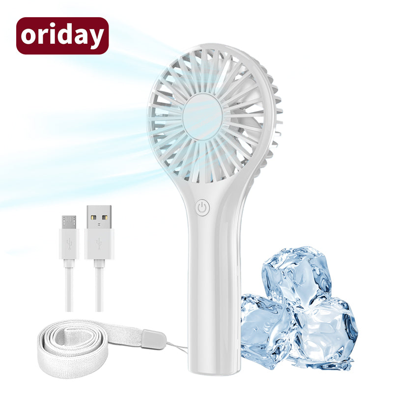 oriday Handheld Fan 2000mAh Battery Long-lasting, Quiet, Powerful Airflow, Portable, Compact, for Dormitory, Office, Home Use