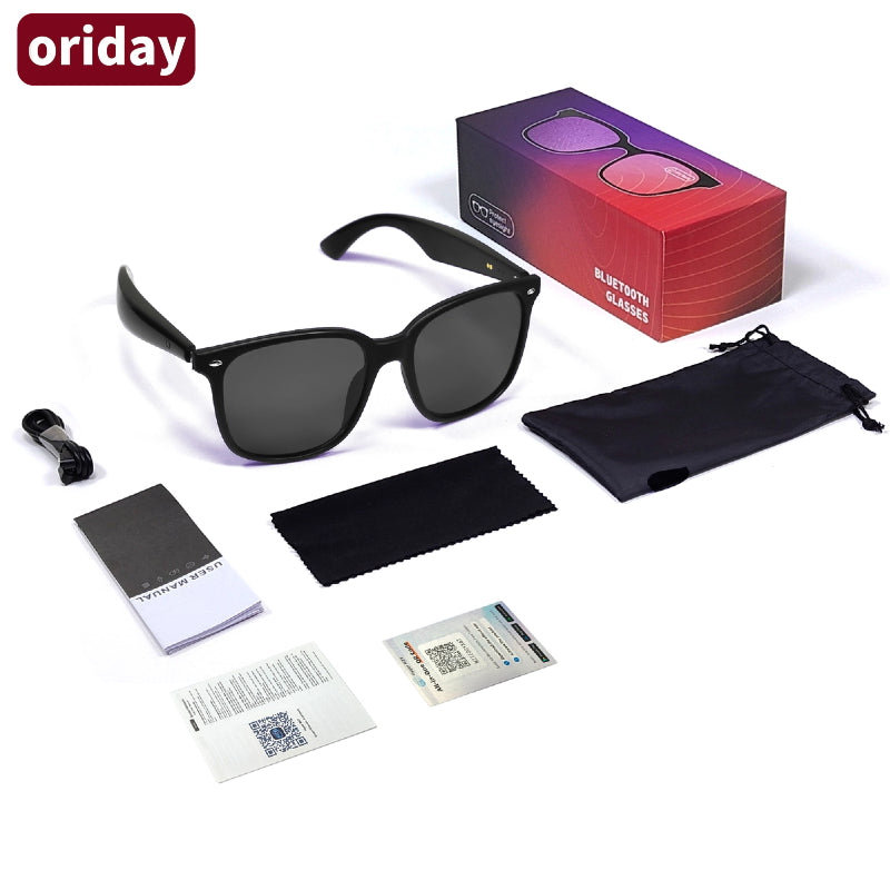 Oriday Trendy AI Translation Smart Glasses｜UV400 Protection / Anti-Glare｜All-Scenario Use: Fishing, Driving, Travel｜Bluetooth Music & Calls GY500
