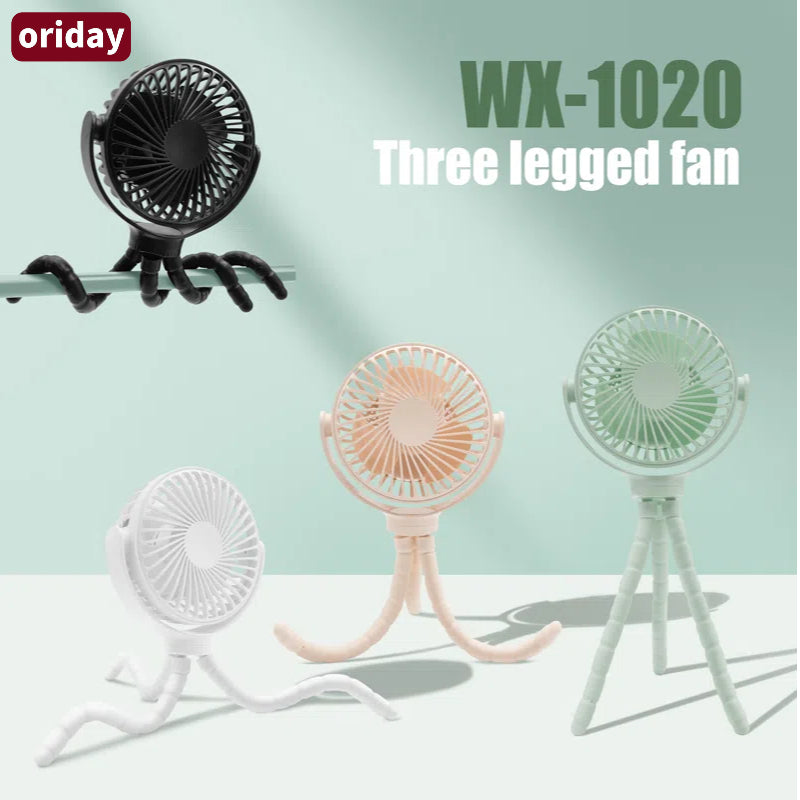【Multifunctional Silent Fan | 360° Rotation + Hanging or Standing】3 Wind Speeds・Detachable for Cleaning・Built-in Battery・Brushless Silent Motor・Ideal for Camping, Dorms, Kitchen, Home & Outdoor Use – Oriday
